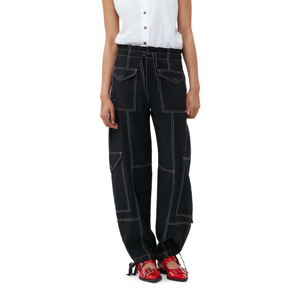 Ganni Cargo Slub Cargo Pants